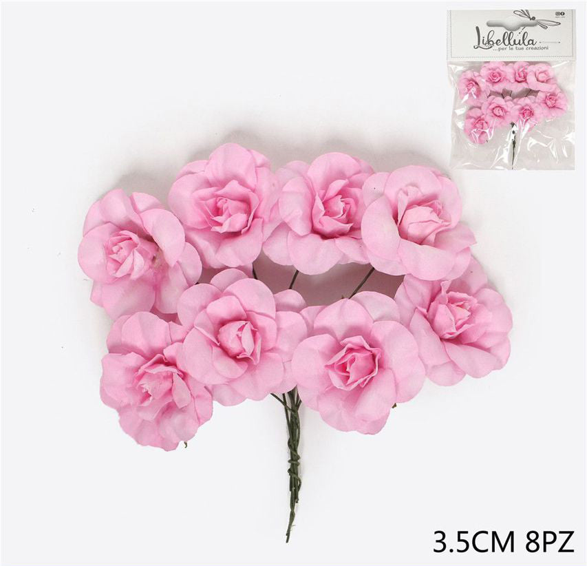 Artificial Pink Flowers 3.5cm 8pcs