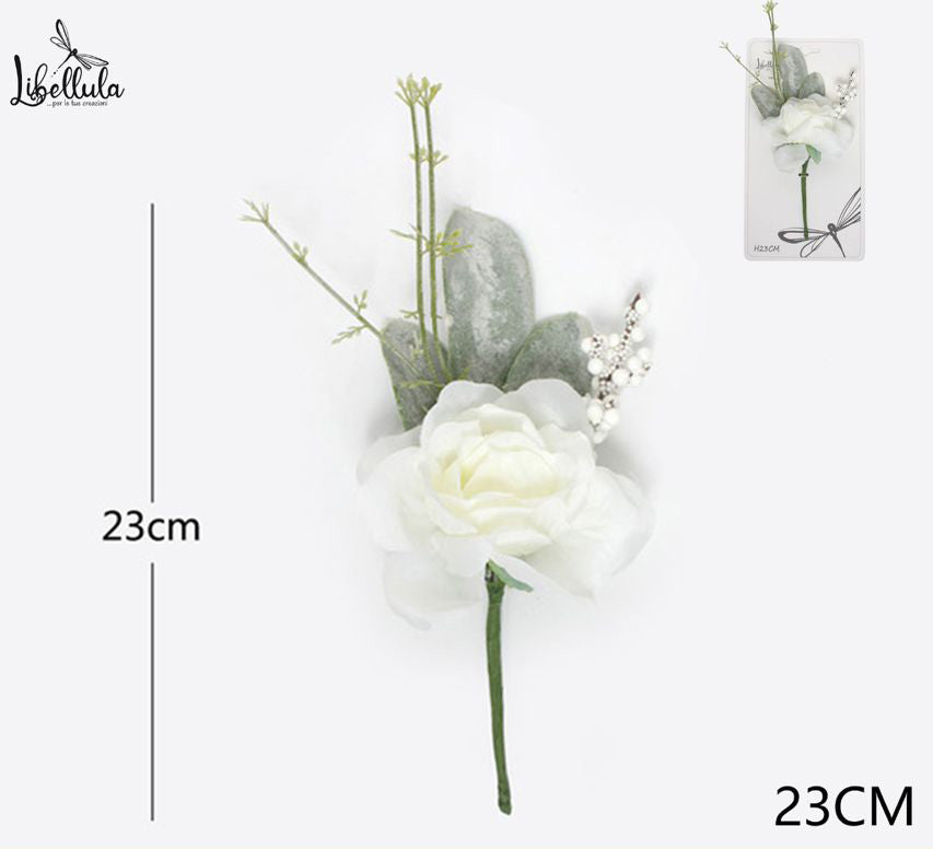 White flower for decorations 23cm h