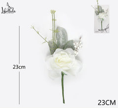 White flower for decorations 23cm h