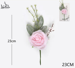 Pink flower for decorations 23cm h