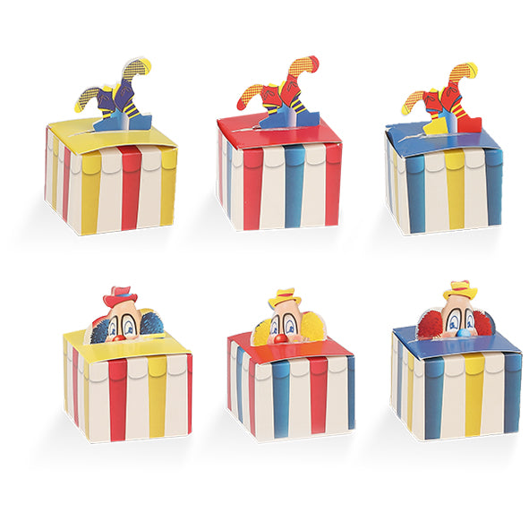 Circus head and foot boxes, pack of 12.