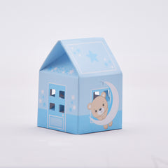 Little blue teddy bear house box