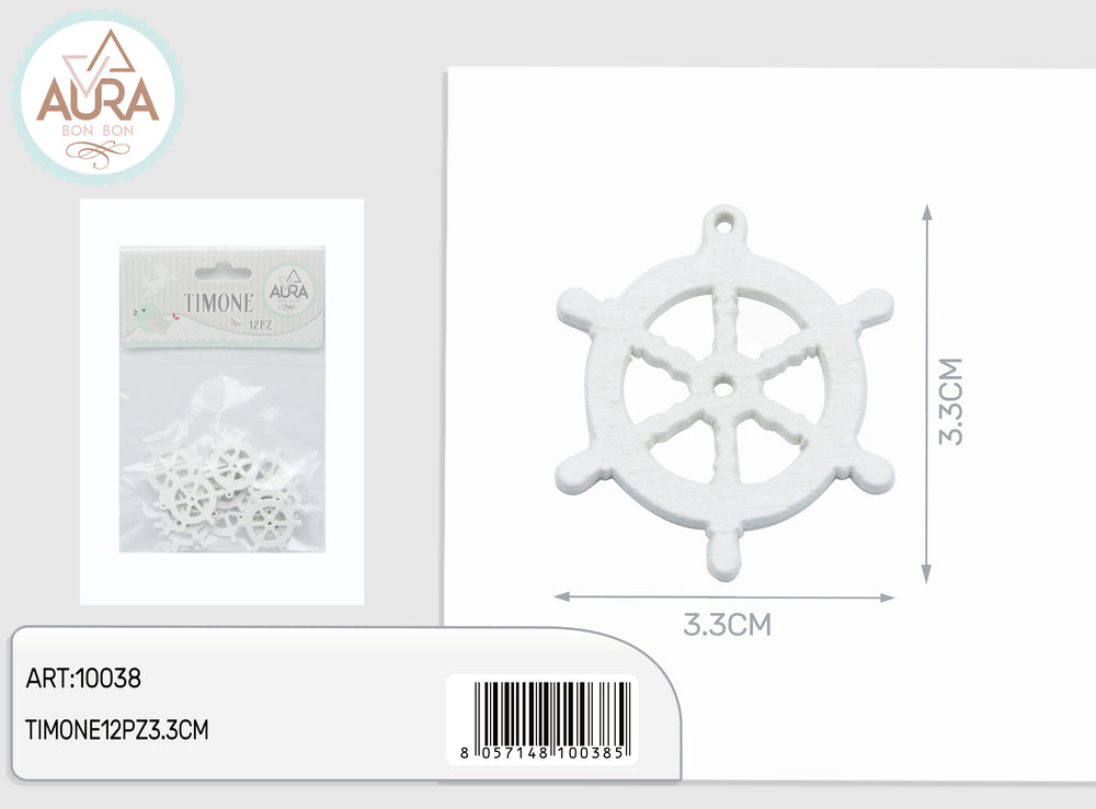 12pcs 3.3cm white rudder tag