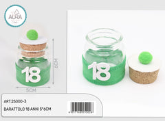 Barattolo 18 anni 4,7x5cm verde