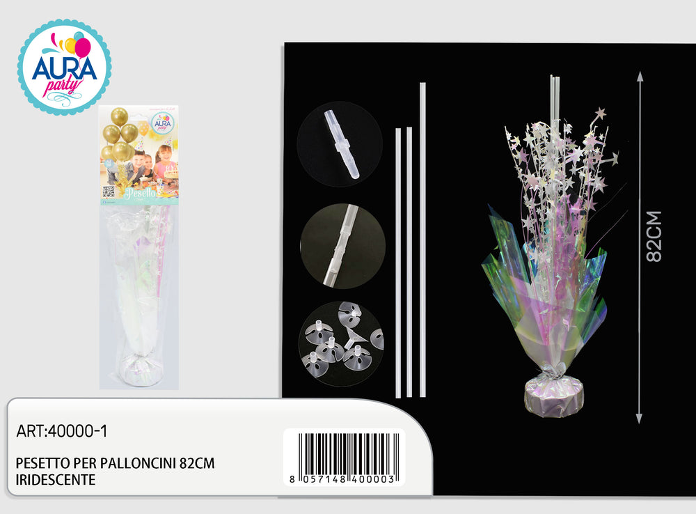 iridescent balloon weight h82cm