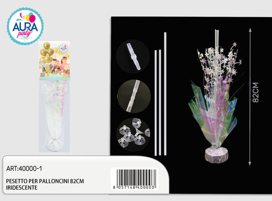 pesetto per palloncino h82cm iridescente