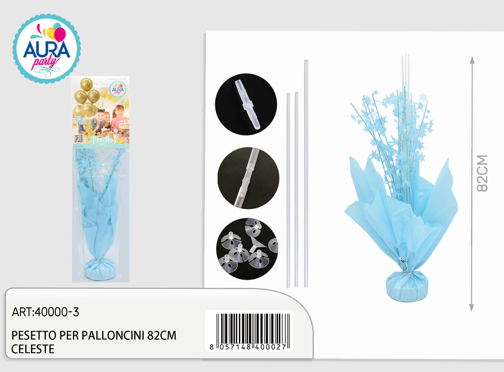82cm light blue balloon weight