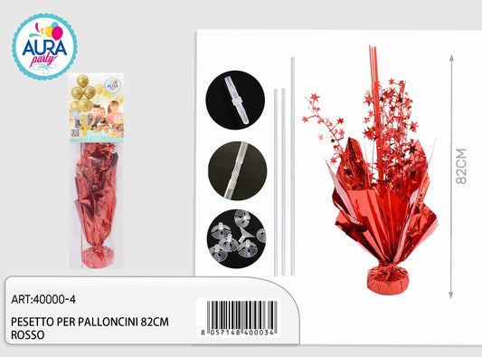 pesetto per palloncino h82cm rosso