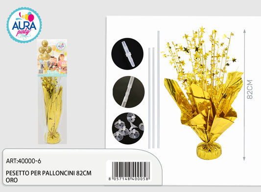 pesetto per palloncino h82cm oro