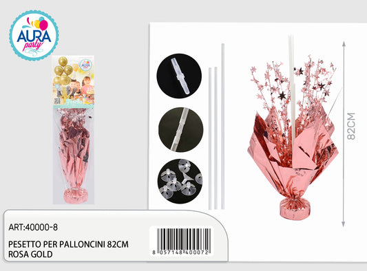 pesetto per palloncino h82cm rosa gold