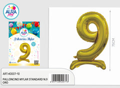 Palloncino in foil con base 9 oro