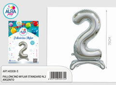 standard mylar balloons n.2 silver