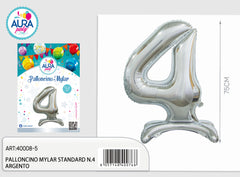 standard mylar balloons n.4 silver