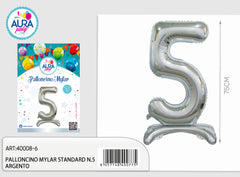 standard mylar balloons n.5 silver