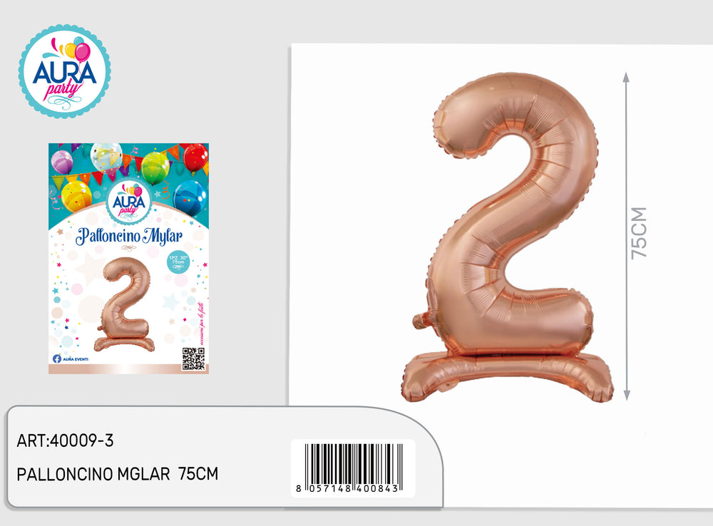 standard pink gold mylar balloons 2