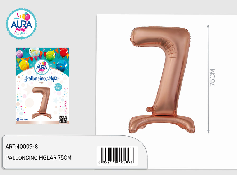 standard pink gold mylar balloons 7