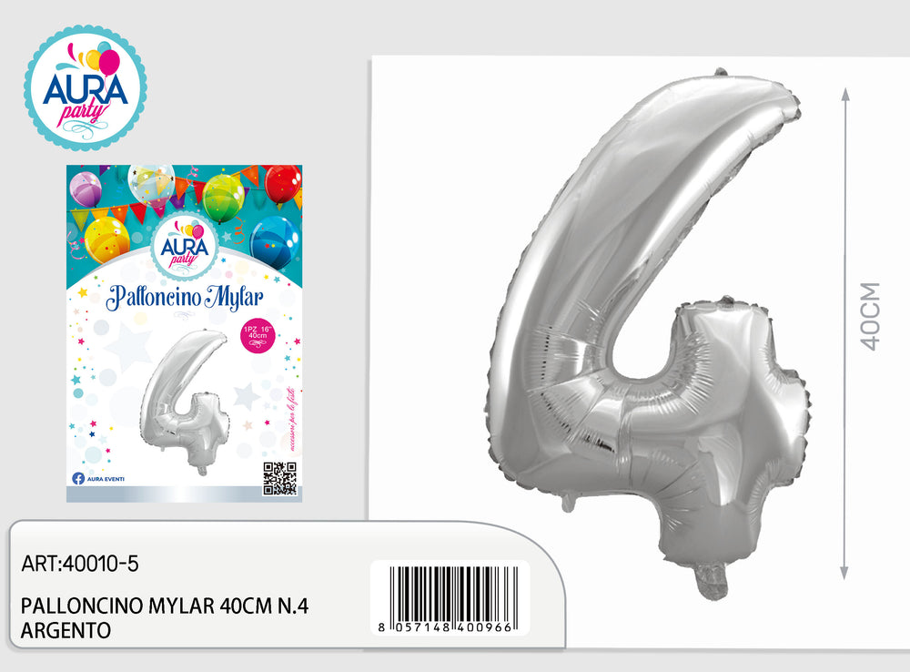 palloncini mylar 18n.4 argento