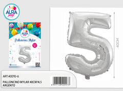 18n.5 silver mylar balloons