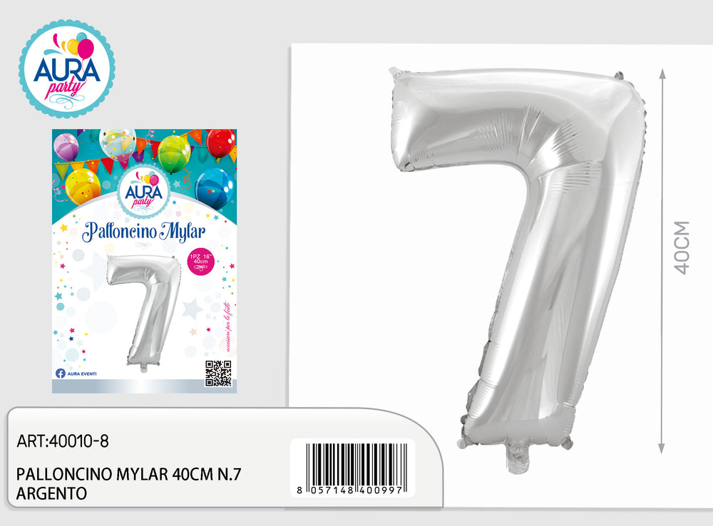 18n.7 silver mylar balloons