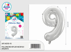 18n.9 silver mylar balloons