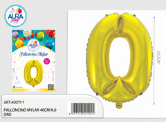 18inch mylar balloons n.0 gold