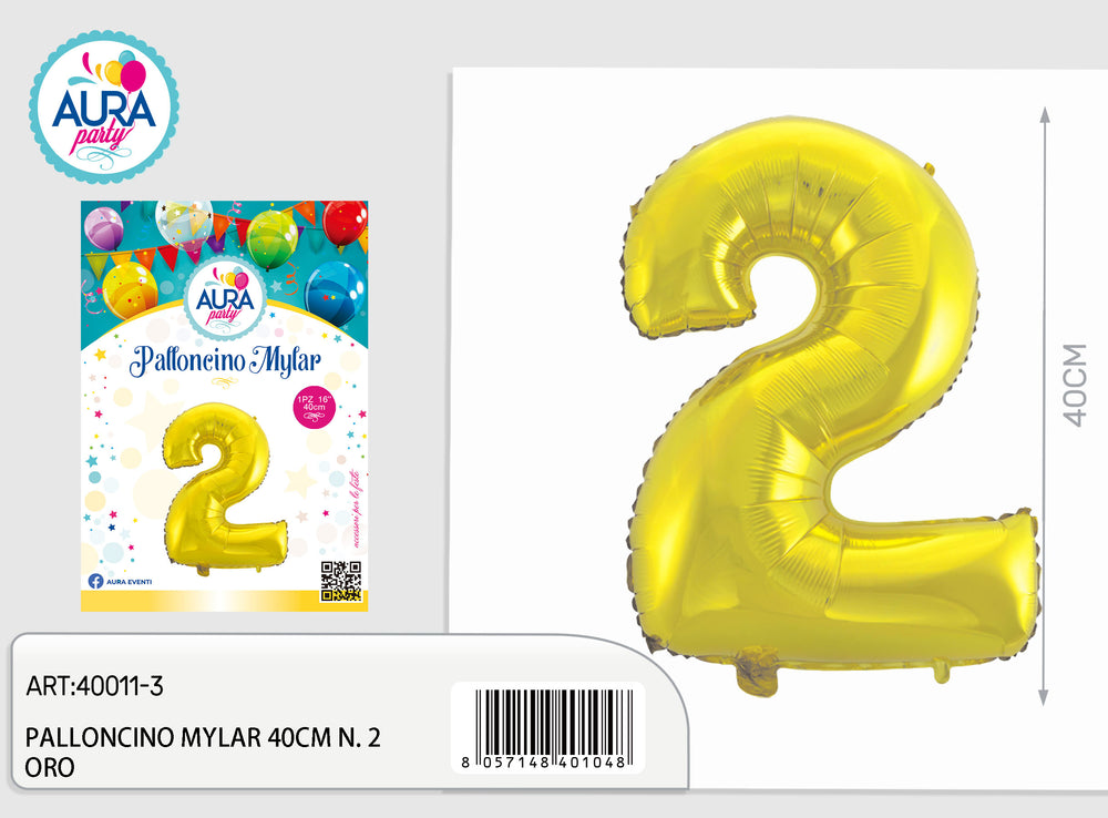 18inch mylar balloons n.2 gold