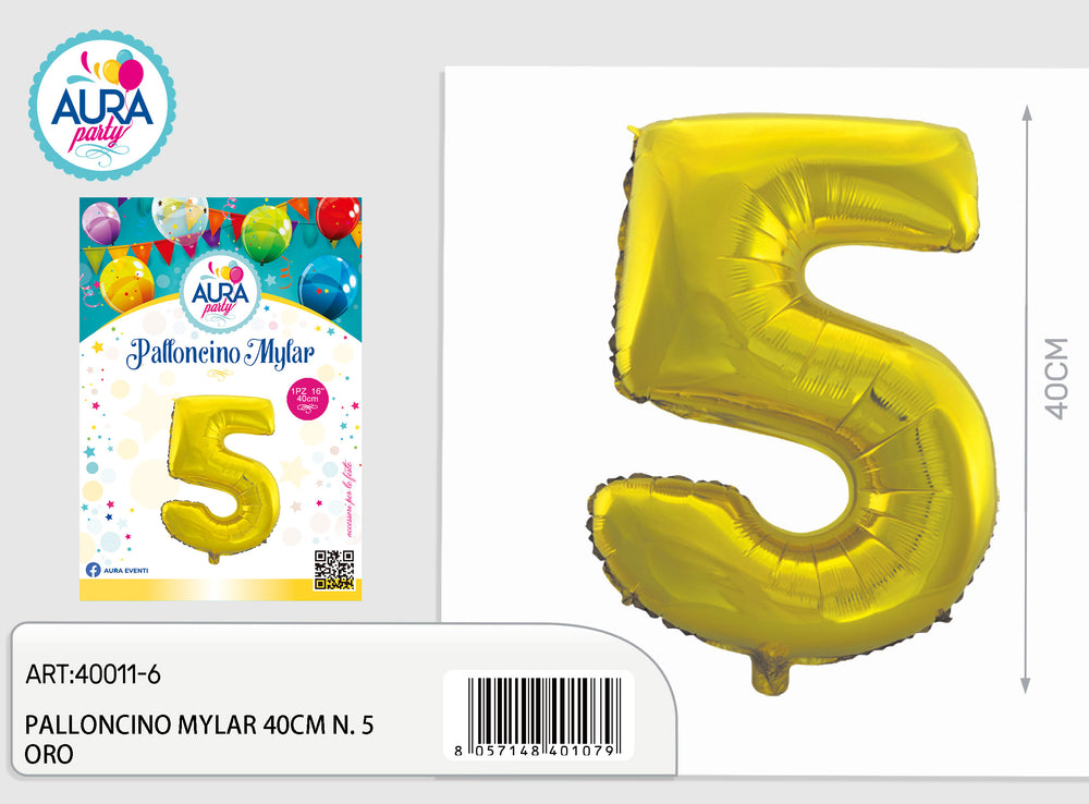 18inch mylar balloons n.5 gold