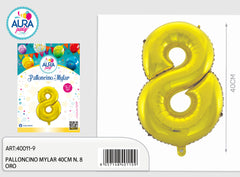 palloncini mylar 18inch n.8 oro