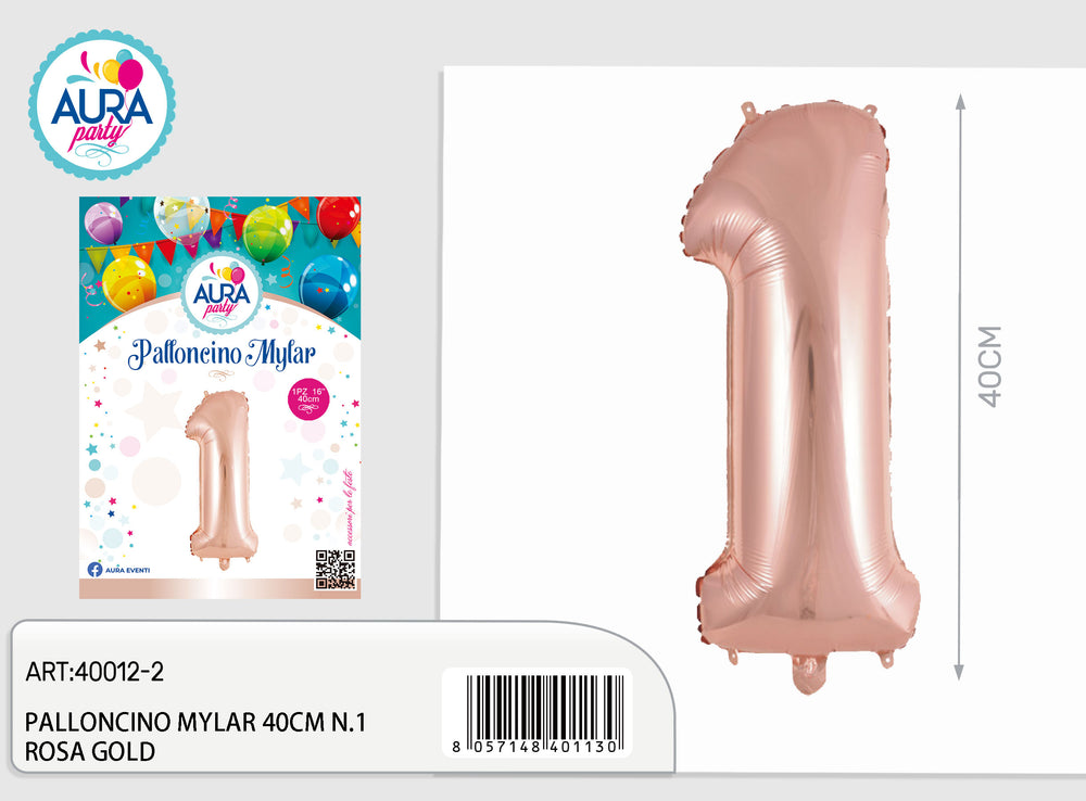 Palloncino mylar 18inch n.1 rosa gold
