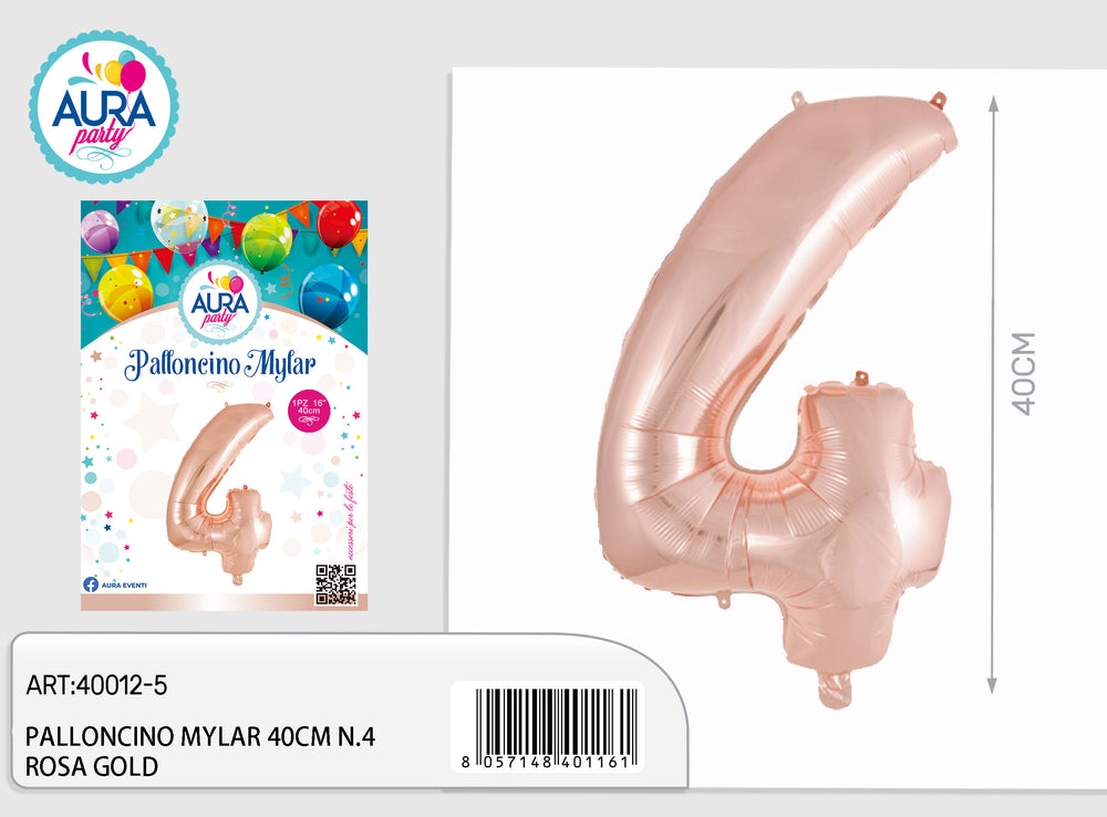 Mylar balloon 18inch n.4 rose gold