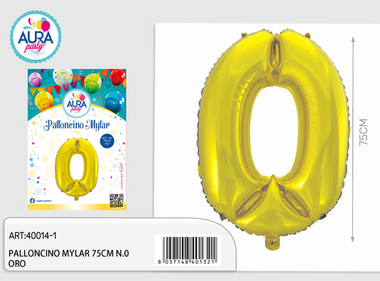 palloncini mylar 32inch n.0 oro
