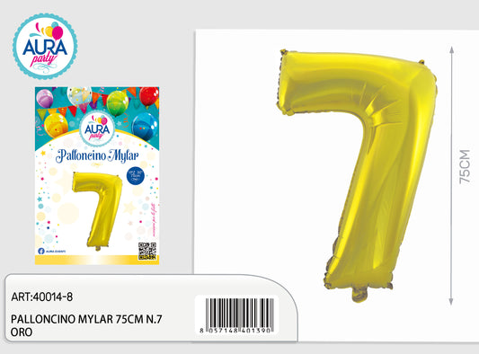palloncini mylar 32inch n.7 oro
