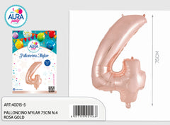 32inch mylar balloons n.4 pink gold