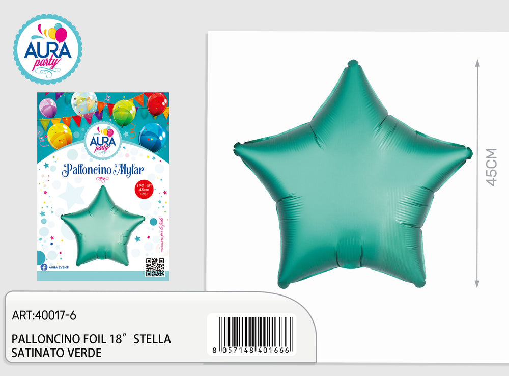 18-inch Tiffany Satin Star Foil Balloon