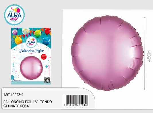 palloncino foil 18inch tondo satinatorosa