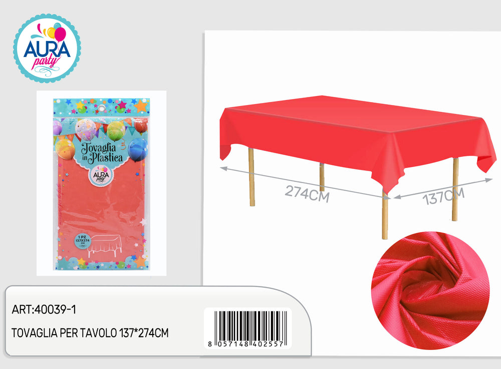 Tablecloth for 137x274cm red table