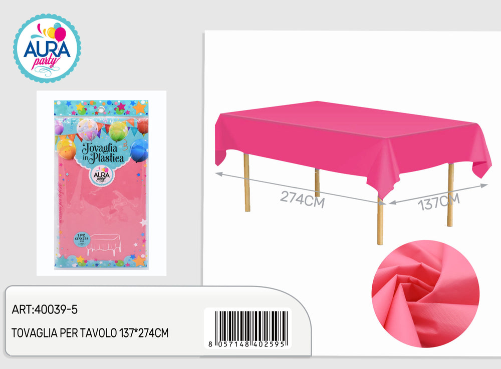 Fuchsia tablecloth 137x274cm