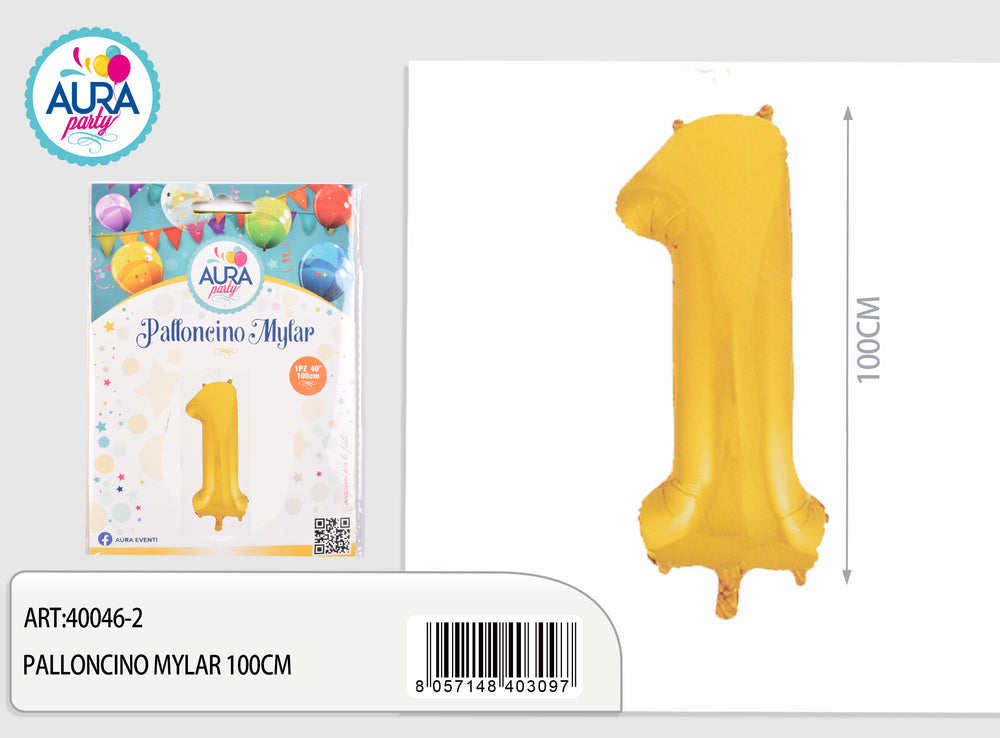 40inch mylar balloons n.1 gold