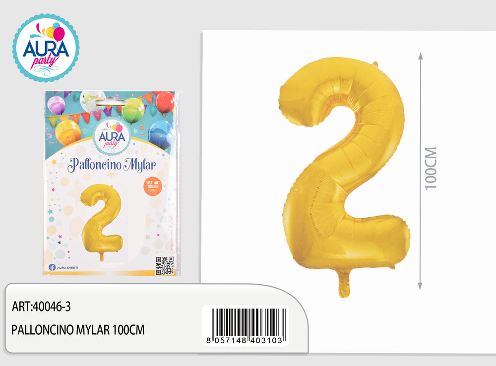 40inch mylar balloons n.2 gold