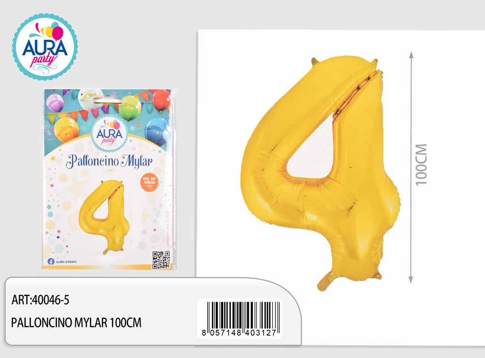 40inch mylar balloons n.4 gold