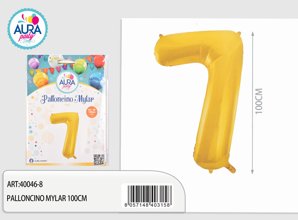 40inch mylar balloons n.7 gold