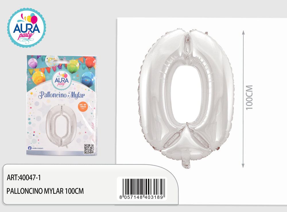 40inch mylar balloons n.0 silver