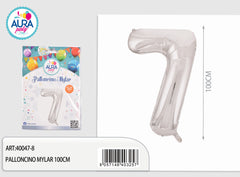 palloncini mylar 40inch n.7 argento