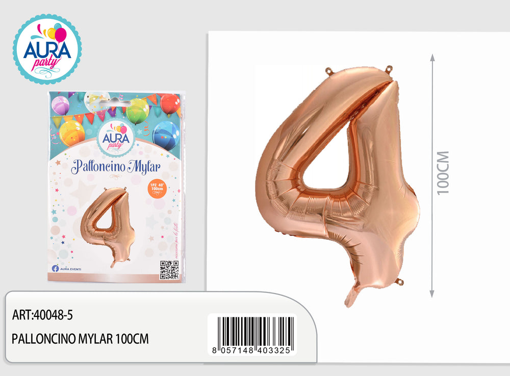 Palloncino mylar 40inch/1m n.4 rosa gold