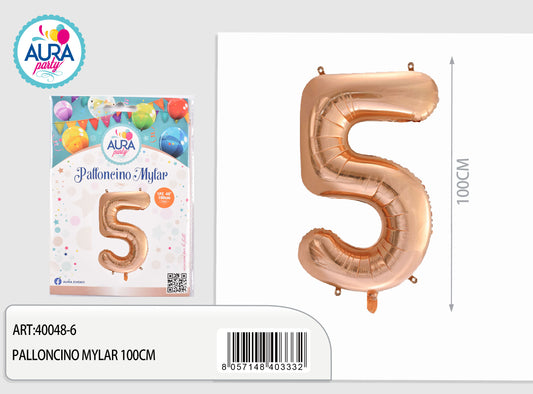 palloncini mylar 40inch n.5 rosa gold