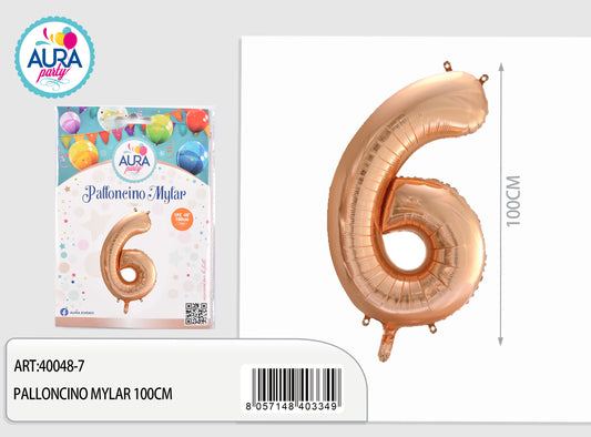 palloncini mylar 40inch n.6 rosa gold