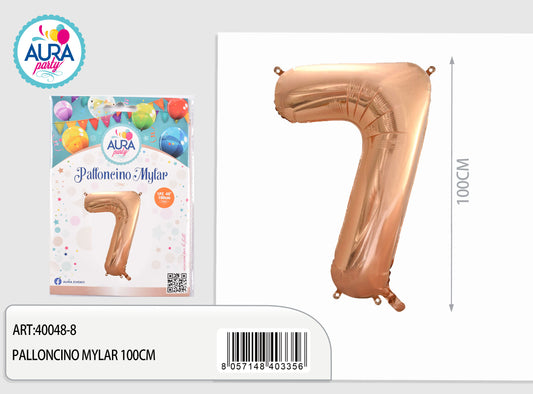 palloncini mylar 40inch n.7 rosa gold
