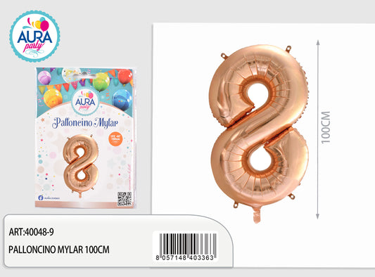palloncini mylar 40inch n.8 rosa gold