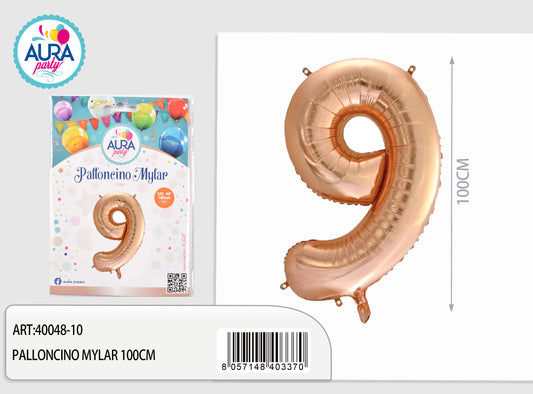 palloncini mylar 40inch n.9 rosa gold