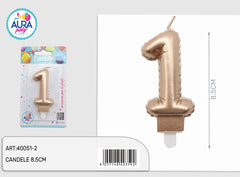 metallic gold birthday candle 1